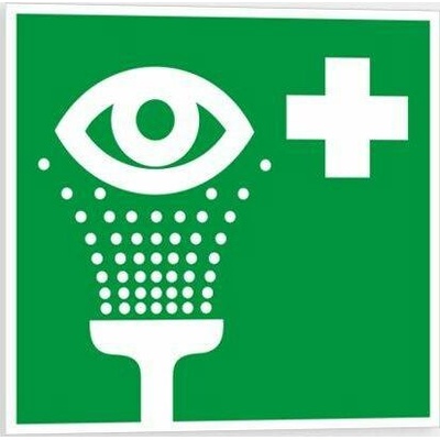 Traiva s.r.o. Oční sprcha Verze: Samolepka 300 x 300 mm tl. 0.4 mm - fotoluminiscenční - Kód: 10302