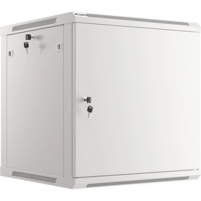 Lanberg rack cabinet 19" wall-mount 12U-600x600 for self-assembly with metal door grey (flat pack) (WF01-6612-00S)