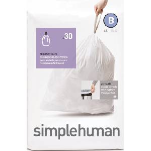simplehuman Торбички за боклук Simplehuman размер В 6 л 30 бр (CW0161)