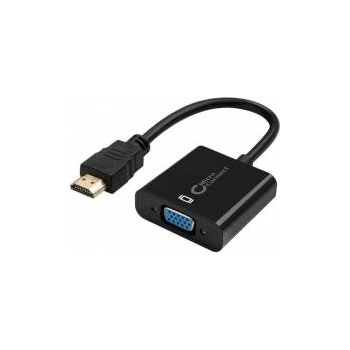 MicroConnect Adapter HDMI - VGA M/F, Black Support Audio, 1920*1080 (max) with Micro USB for additional power supply
