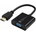MicroConnect Adapter HDMI - VGA M/F, Black Support Audio, 1920*1080 (max) with Micro USB for additional power supply