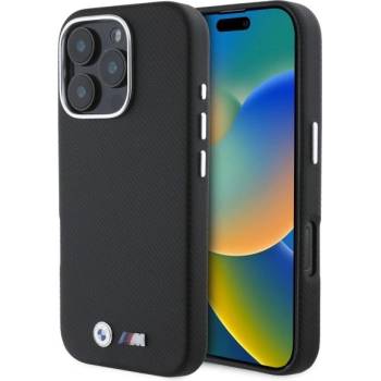 BMW BMW M Edition Kevlar Wrapped Metal калъф за iPhone 16 Pro Max, черен
