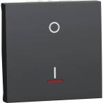 Schneider Electric SE Двуполюсен ключ 16А с индикатор 2 мод. цвят Антрацит Unica - NU326254S (NU326254S)