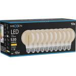 Mexen Vintis 10x LED крушка спирала с нажежаема жичка E27, G80, 6W, Топъл - 2700K, 530 lm, (L165-E27-0627-50x10)