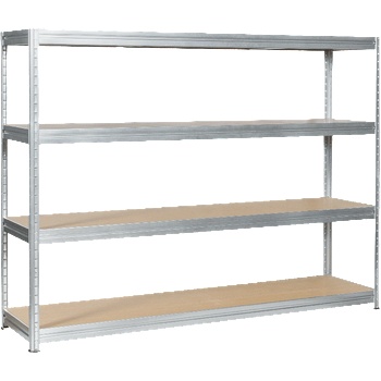 Carmen Метален стелаж MEGA 177x240x45 см, до 450 кг на рафт - цинк (3580522)