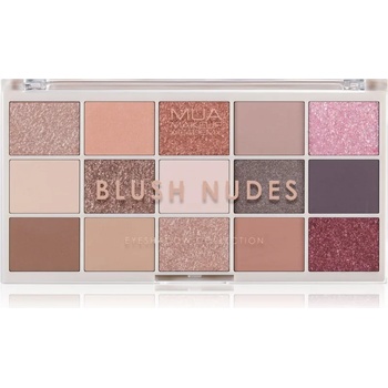 MUA Make Up Academy Professional 15 Shade Palette палитра сенки за очи цвят Blush Nudes 12 гр