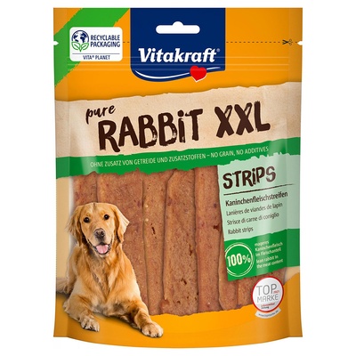 Vitakraft 250г Strips Rabbit XXLVitakraft, лакомства за кучета - със заешко