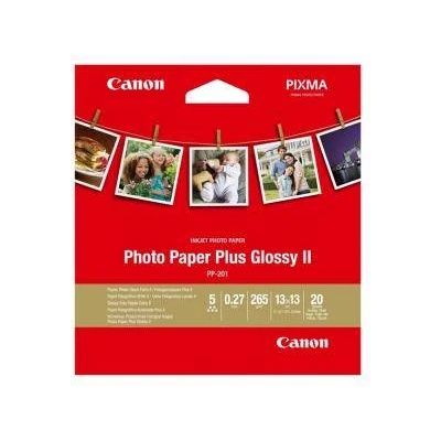 Canon Гланцирана фото хартия Canon Plus Glossy II PP-201, 13x13cm, 20 листа, 2311B060AA