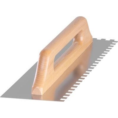 Hladítko Strend Pro Premium, HardWood, drevená rúčka, 480x130 mm, e10 mm, 0,7 mm, rovné, nerez