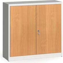 Alfa 3 Zvárané skrine s lamino dverami, 1150 x 1200 x 400 mm, RAL 7035/buk