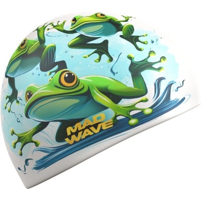 Mad Wave frogs silicone cap бял
