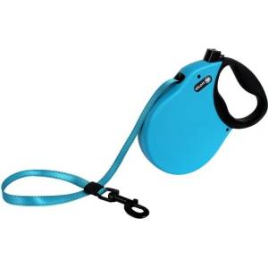 alcott Expedition retractable leashes - автоматичен повод с мека дръжка Експедиция, СИН, размер S/M - дължина на повода 7, 3 м - подходящо за кучета до 29, 4 кг EXSMBE