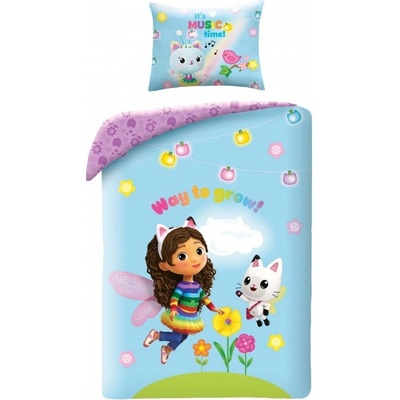 Halantex bavlna obliečky Gábinin kúzelný domček motív Gabby a Pandy Paws 100% bavlna 70x90 140x200
