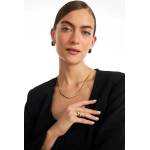 BERRIES обици дамски от позлатено сребро с емайл Alexis Black Earings (K0010G)