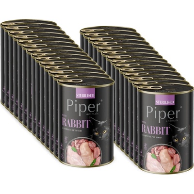 PIPER Cat Sterilised králik 24 x 400 g