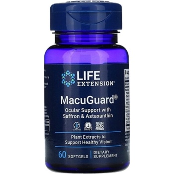 Image 1 of Life Extension MacuGuard Ocular Support with Saffron & Astaxanthin [60 Гел капсули]