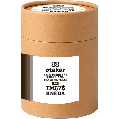 Otakar Organic přírodní rostlinná barva na vlasy tmavě hnědá 100 g