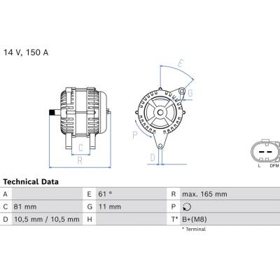 Alternátor BOSCH 0 986 082 310