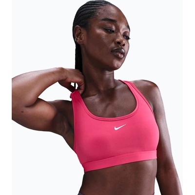 Nike Спортен сутиен Nike Swoosh Light Support rush pink/white