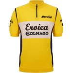 Santini Мъжка фланелка с къс ръкав за колоездене Santini Eroica Colnago Wool Jersey Cycling jersey - Giallo - размер M (056-3914-0113)
