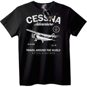 NOONEBRAND Тениска Cessna приключение - 6XL, Black
