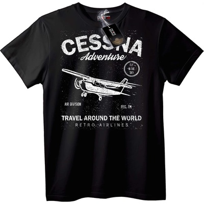 NOONEBRAND Тениска Cessna приключение - 6XL, Black
