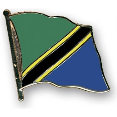 Odznak (pins) 20mm vlajka Tanzánia - farebný