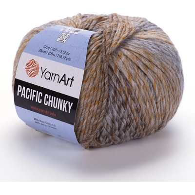 Yarn Art příze Pacific Chunky 311 béžová, hnědá, šedá