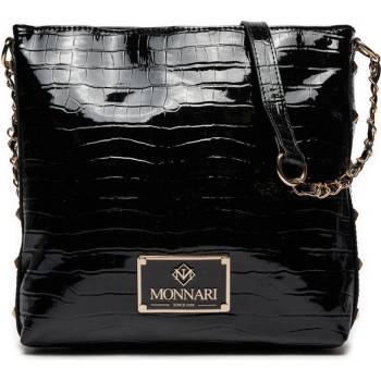 Monnari Дамска чанта Monnari BAG0651-M20 Black Crocko Lacquer (BAG0651-M20)