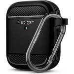 SPIGEN Противоударен Силиконов Калъф за Apple AirPods 2, Spigen Rugged Armor Case, Черен (ASD01117)