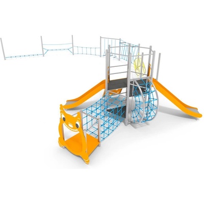 Playground System Šplhací sestava z nerezu prolézačka se skluzavkami 16240