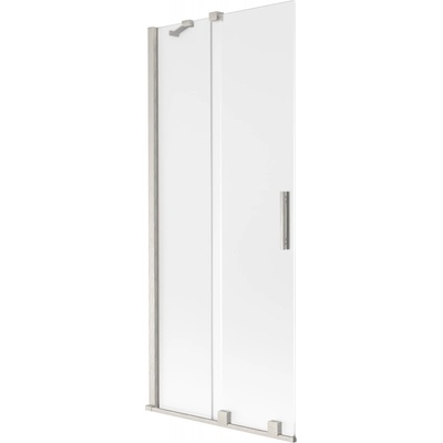 Mexen Velar двукрилен плъзгащ се параван за вана 80 x 150 cm, скреж, четкаван никел - 896-080-000-31-97 (896-080-000-31-97)