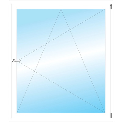OKNA HNED Plastové okno 115x132 cm bílé otevíravé a sklopné pravé