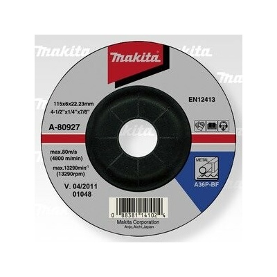 MAKITA kotúč brúsny oceľ 115x6x22.23 mm A-80927
