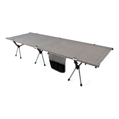 BasicNature Къмпинг легло повдигнато 190 см, сиво (591515)