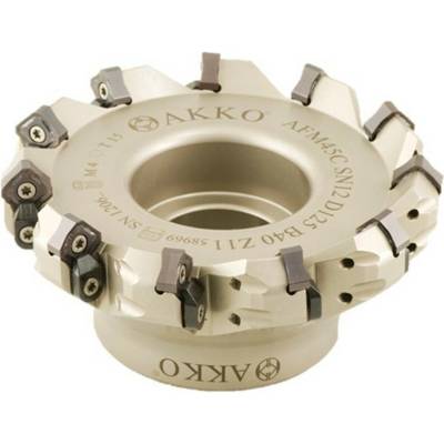 Nástrčná rovinná fréza 50mm 45° 5bř. pro SNMX 1206 , AKKO AFM45C-SN1206-D050-A22-Z05-H