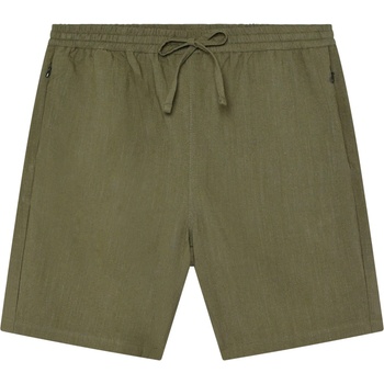 KnowledgeCotton Apparel Мъжки къси панталони Knowledgecotton apparel Fig Linen-Mix Shorts - Burned Olive (012-4427-0211)