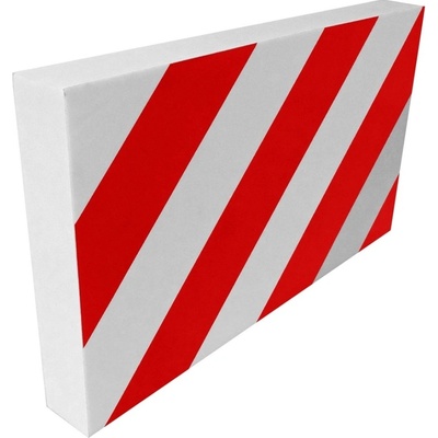 Pěnový ochranný varovný samolepicí profil SoftBumpers – 350×200 mm, červeno-bílá