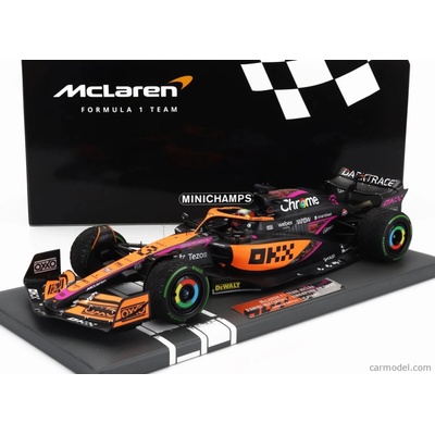 Minichamps Mclaren F1 Mcl36 Team Mclaren N 3 5th Singapore Gp 2022 Daniel Ricciardo Oranžová svetlo modrá 1:18