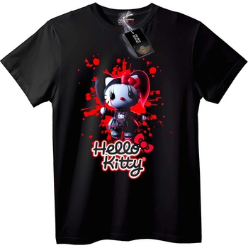 NOONEBRAND Тениска Hello Kitty червен разплиск - M, White