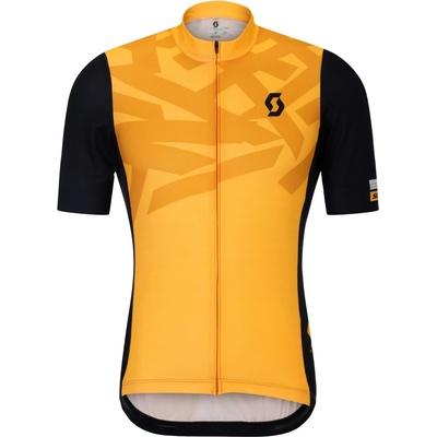 Scott Мъжка фланелка с къс ръкав за колоездене Scott Jersey Rc Endurance S/S Cycling jersey - Gleam Orange / Black - размер XXL (056-4073-0315)