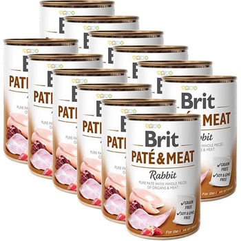 Brit Консерва Brit Paté & Meat Rabbit, 12 x 400 г