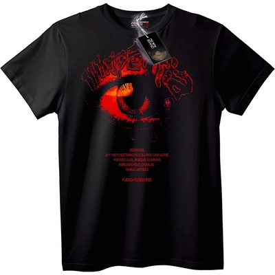 NOONEBRAND Тениска Червено Око Отпечатък - 2XL, Black