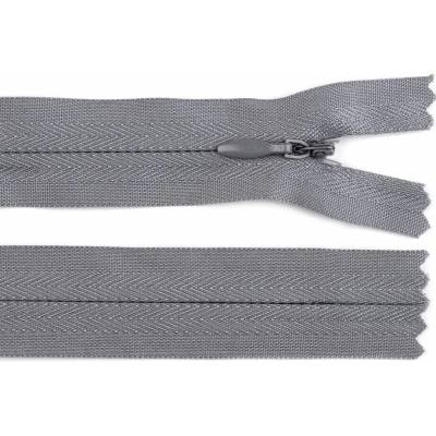 Zip nedeliteľný skrytý 3mm dĺžka 20 cm farba 316 sivá