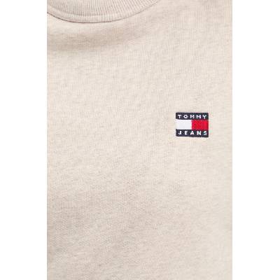 Tommy Hilfiger Памучен суичър Tommy Jeans в бежово с изчистен дизайн DW0DW19408 (DW0DW19408)