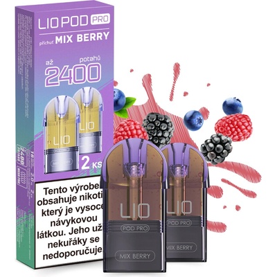 LIO POD PRO Raspberry Pitaya 16 mg 2400 potáhnutí 2pack