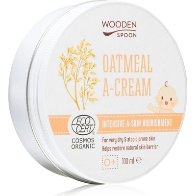 WoodenSpoon Oatmeal A-Cream výživný upokojujúci krém pre suchú až atopickú pokožku 100 ml