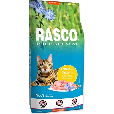 Rasco Premium mačky s kuracím mäsom a koreňom čakanky 7,5 kg