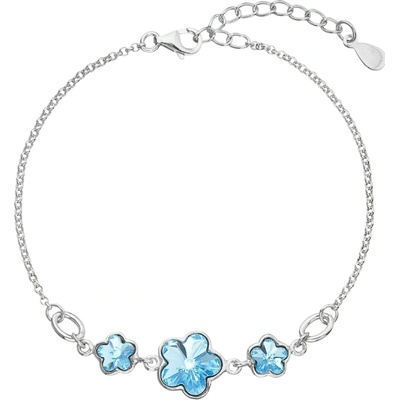Pavona Stříbrný náramek s krystaly Swarovski Blue 33112.3