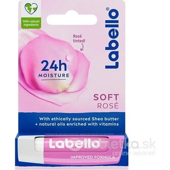 Labello Soft Rosé tyčinka na pery 12 x 4,8 g
